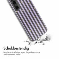 imoshion  Design hoesje Samsung Galaxy S23 FE - Sparkle Lines Lavender