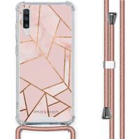 imoshion Design hoesje met koord Samsung Galaxy A70 - Grafisch Koper - Roze / Goud