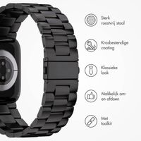 imoshion Stalen bandje Apple Watch Series 1 t/m 11 / SE / Ultra (44/45/46/49 mm) - Zwart