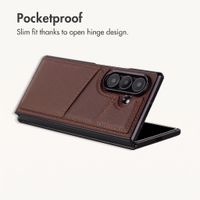 imoshion Faux Leather MagSafe Back Cover with Card Holder Samsung Galaxy Z Fold 8 Ultra - Dark Brown