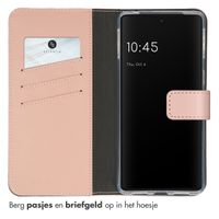 Selencia Echt Leren Bookcase Google Pixel 7 Pro - Roze
