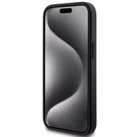 Guess 4G Metal Logo Backcover MagSafe Apple iPhone 15 - Zwart