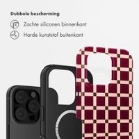 Selencia Vivid Backcover met MagSafe Apple iPhone 16 Pro - Check This Burgundy