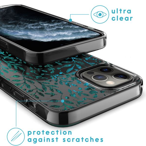 imoshion Design hoesje iPhone 12 (Pro) - Bladeren - Groen