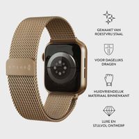 Burga Milanees bandje Apple Watch Series 1 t/m 10 / SE / Ultra (2) (44/45/46/49 mm) - Goud