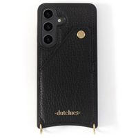 Dutchies Backcover met pashouder Samsung Galaxy S24 Ultra - Telefoonkoord niet inbegrepen - Zwart