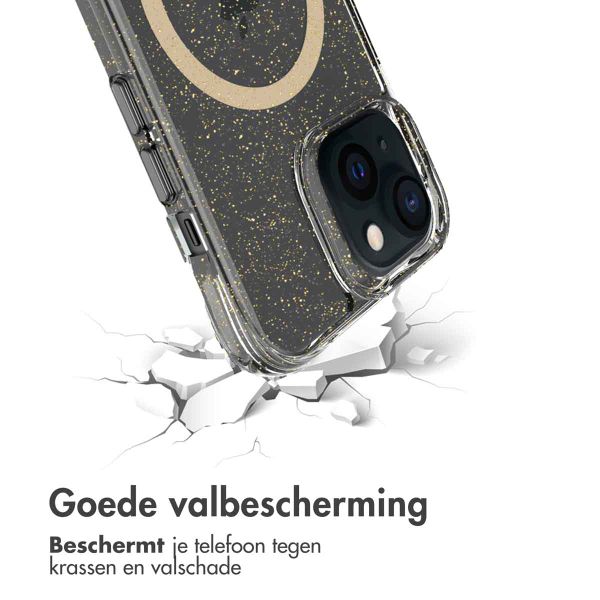 imoshion Clear Glitter Backcover met MagSafe Apple iPhone 15 - Goud