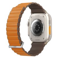 Uniq Revix Premium Edition dubbelzijdig bandje Apple Watch Series 1 t/m 11 / SE / Ultra (44/45/46/49 mm) - Saffron Orange / Khaki