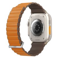 Uniq Revix Premium Edition dubbelzijdig bandje Apple Watch Series 1 t/m 10 / SE / Ultra (2) (44/45/46/49 mm) - Khaki/Saffron Orange