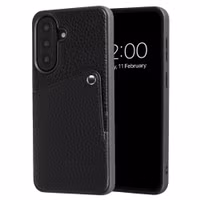 Selencia Riva Backcover met Pashouder Samsung Galaxy A57 (5G) - Zwart