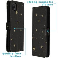 imoshion Design Softcase Bookcase Galaxy A22 (5G) - Stars Gold