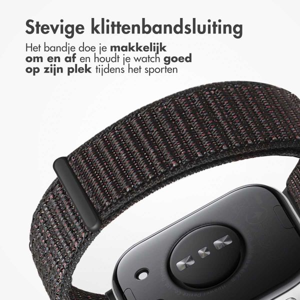 imoshion Nylon bandje voor de Huawei Watch Fit 4 / 4 Pro - Zwart
