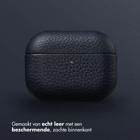 Accezz Echt Leren Case voor de Apple AirPods Pro 3 - Donkerblauw