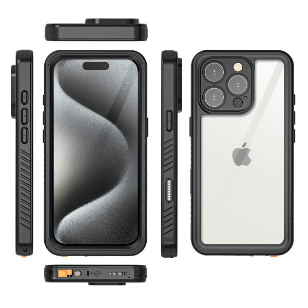 Redpepper Dot Plus Waterproof Backcover Apple iPhone 16 Pro - Zwart