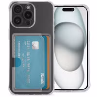 imoshion Softcase Backcover met pasjeshouder Apple iPhone 15 - Transparant