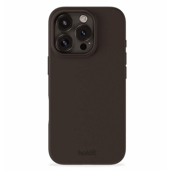 Holdit Silicone Case iPhone 16 Pro - Chocolate