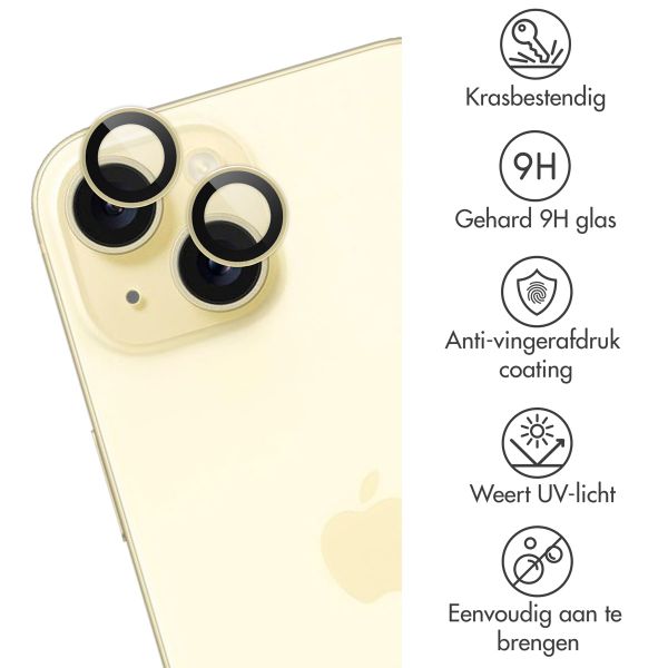 imoshion 2 Pack Camera lens protector Apple iPhone 15 / 15 Plus - Yellow