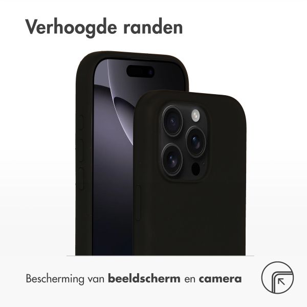 Accezz Liquid Silicone Backcover met MagSafe Apple iPhone 16 Pro - Zwart