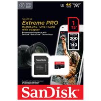 SanDisk microSD Extreme PRO - 1TB - Inclusief SD adapter en RescuePro Deluxe - UHS-I/U3/Full HD/4K UHD