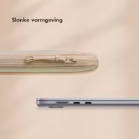 Selencia Corduroy Laptop hoes 15-16 inch - Laptopsleeve - Beige