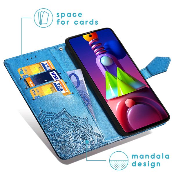 imoshion Mandala Bookcase Samsung Galaxy M51 - Turquoise