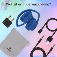 imoshion Draadloze Kinderkoptelefoon LED Light - Decibelbegrenzer - Met AUX kabel - Cobalt Blue