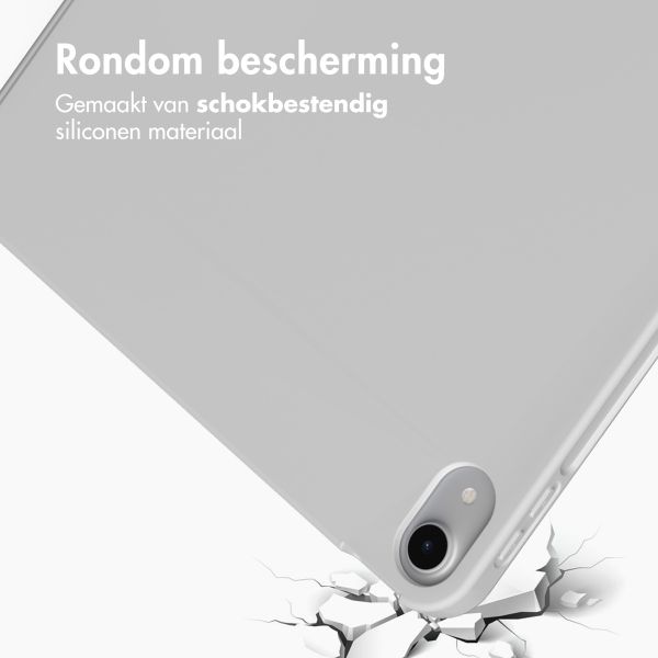 Accezz Smart Silicone Bookcase Apple iPad Air 11 inch (2025) M3 / (2024) M2 / Air 5 (2022) / Air 4 (2020) - Grijs