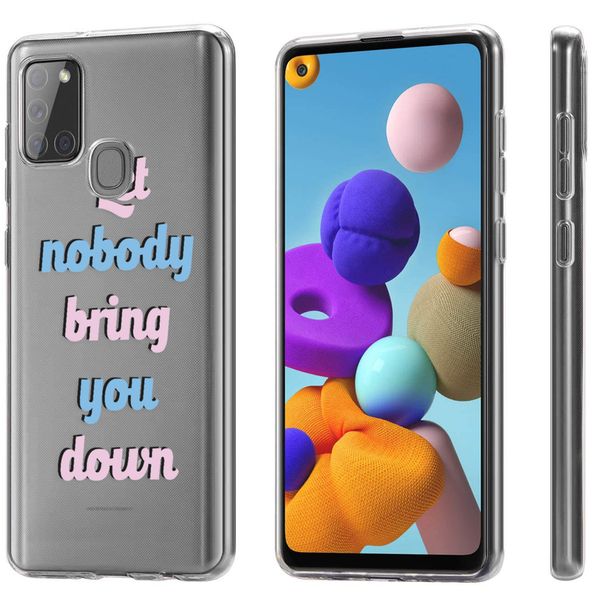 imoshion Design hoesje Samsung Galaxy A21s - Quote - Roze