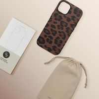 Selencia Sabi Back Cover Panther Print with MagSafe Apple iPhone 14 - Mocha Brown