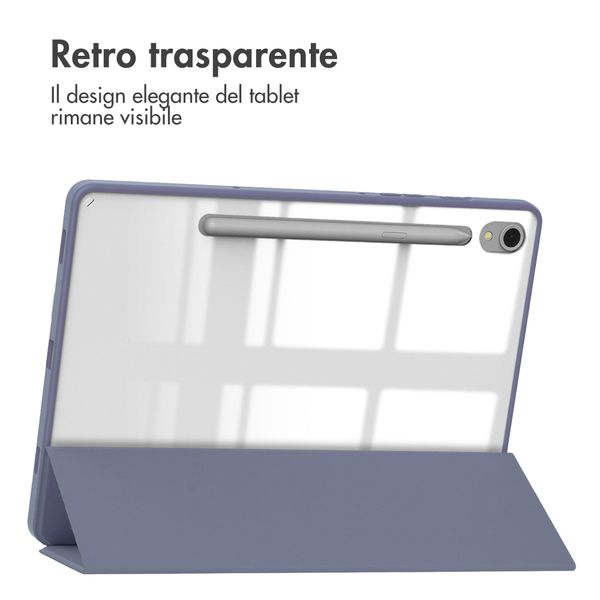 imoshion Trifold Hardcase Bookcase Samsung Galaxy Tab S9 11.0 inch - Paars