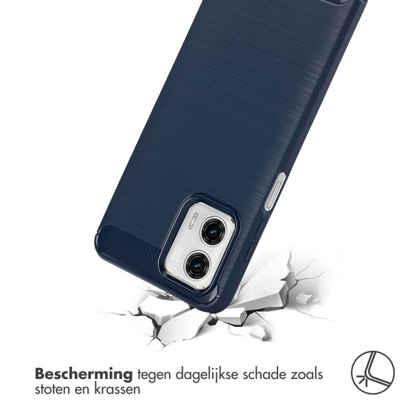 imoshion Brushed Backcover Motorola Moto G73 - Donkerblauw