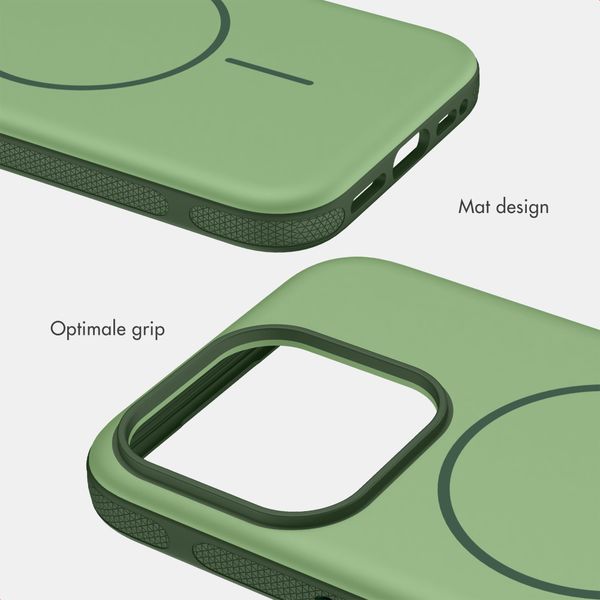 imoshion Color Backcover met Thin MagSafe Ring Apple iPhone 15 Pro - Donkergroen
