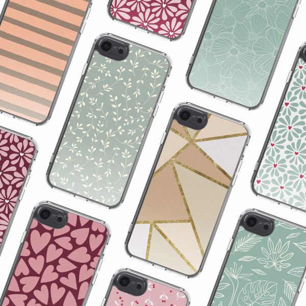 imoshion Design hoesje Apple iPhone SE (2022 / 2020) / 8 / 7 - Smoke Green Flowers