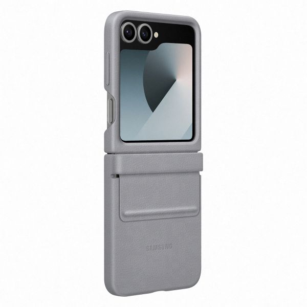 Samsung Originele KindSuit Vegan Leather Case Samsung Galaxy Z Flip 6 / Flip 7 FE - Gray