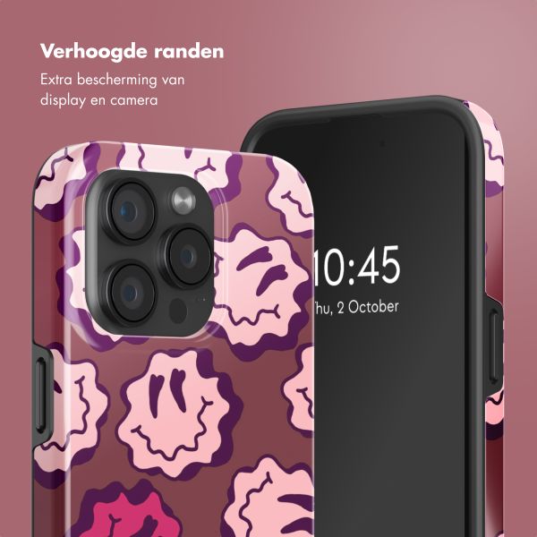 Selencia Vivid Backcover met MagSafe Apple iPhone 15 Pro - Wavy Smiley Pink