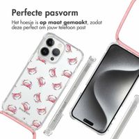 imoshion Design hoesje met koord Apple iPhone 15 Pro Max - Crab Watercolor
