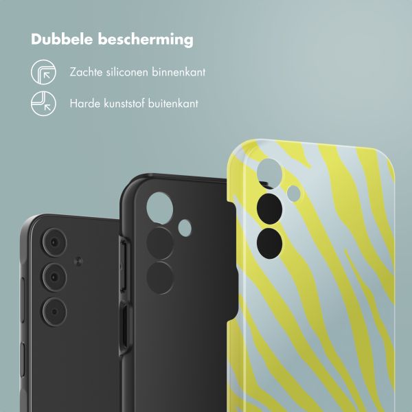 Selencia Vivid Tough Backcover Samsung Galaxy A15 (5G/4G) - Zebra Winter Sky Titanium Yellow