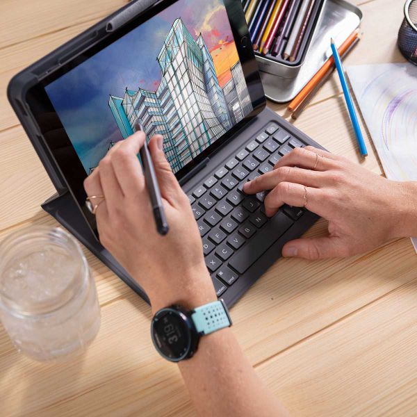 ZAGG Messenger Folio 2 Keyboard Case Apple iPad 11 (2025) 11 inch A16 / iPad 10 (2022) 10.9 inch - Charcoal