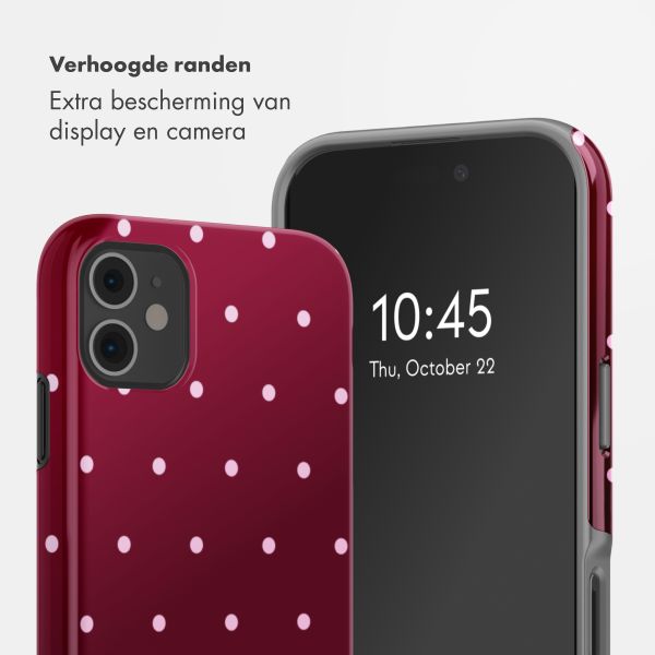 Selencia Vivid Backcover Apple iPhone 11 - Happy Dots Burgundy