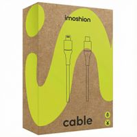 imoshion Lightning naar USB-C kabel - Non-MFi - Gevlochten textiel - 1,5 meter - Wit