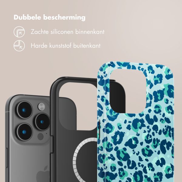 Selencia Vivid Tough Backcover met MagSafe Apple iPhone 15 Pro - Wild Spots Light Blue
