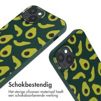 imoshion Siliconen design hoesje met koord iPhone 15 Plus - Avocado Green