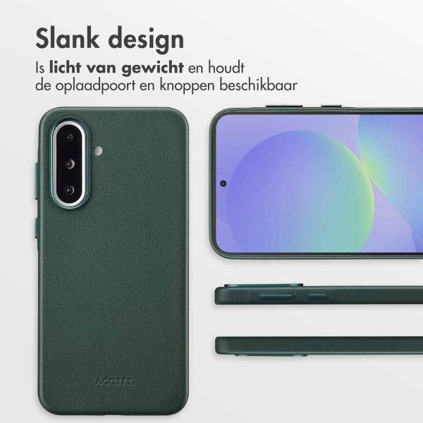 Accezz MagSafe Leather Backcover Samsung Galaxy A36 / A56 - Cedar Green