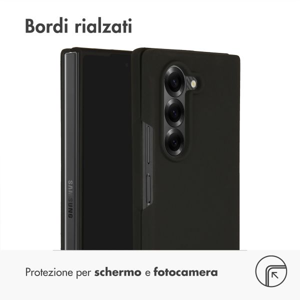 Accezz Liquid Silicone Backcover Samsung Galaxy Z Fold 6 - Zwart