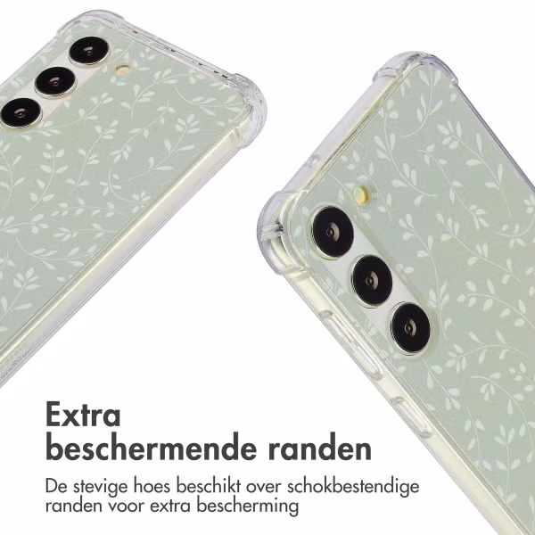 imoshion Design hoesje met koord Samsung Galaxy S23 - Smoke Green Flowers