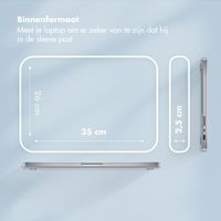 Selencia Puffy Laptop hoes 15-16 inch - Laptopsleeve - Slate Blue