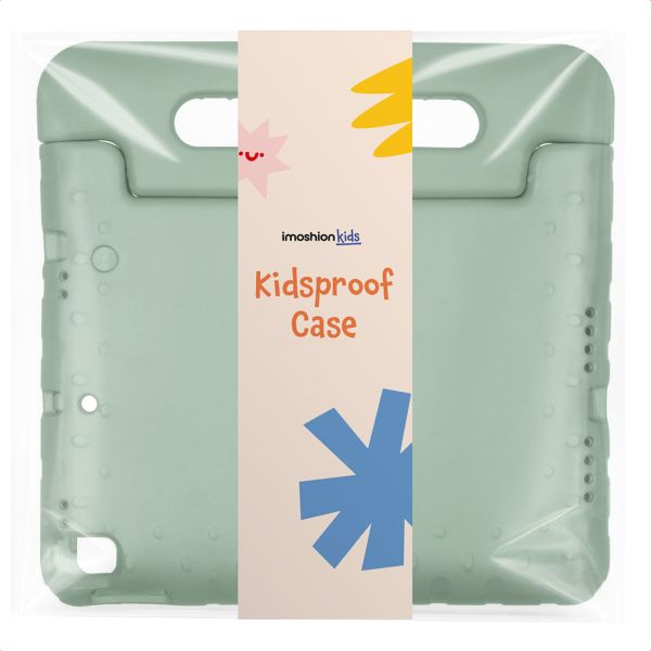 imoshion Kids-Proof Back Cover with Handle Apple iPad 11 (2025) 11 inch A16 / iPad 10 (2022) 10.9 inch - Olive Green