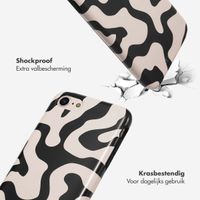 Selencia Vivid Backcover Apple iPhone SE (2022 / 2020) / 8 / 7 / 6(s) - Art Wave Black