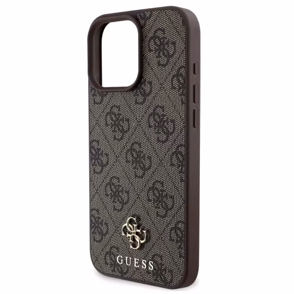 Guess 4G Metal Logo Backcover MagSafe Apple iPhone 16 Pro Max - Bruin