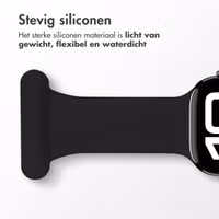 imoshion Verpleegkundige siliconenband Apple Watch Series 1 t/m 9 / SE (38/40/41 mm) | Series 10 / 11 (42 mm) - Zwart